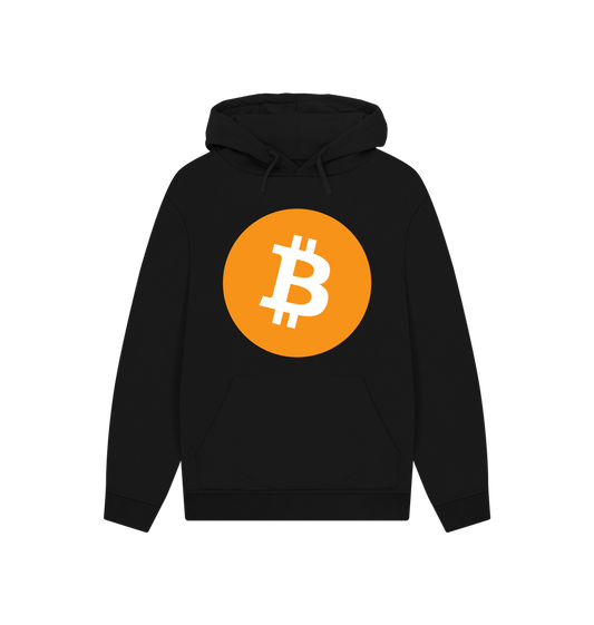 Black Bitcoin Logo BTC 100% Organic Cotton Hoodie (Unisex)