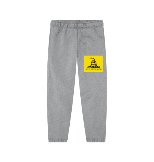 Athletic Grey Don't Tread On Me Gadsden Flag Graphic 100% Organic Cotton Sweatpants (Unisex)