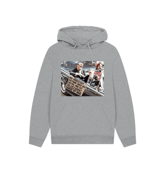 Athletic Grey JFK Assassination Shirt Change My Mind Meme We Should Exit Vietnam, Back Off Castro And Cut The CIA's Budget Funny 100% Organic Cotton Hoodie (Unisex)