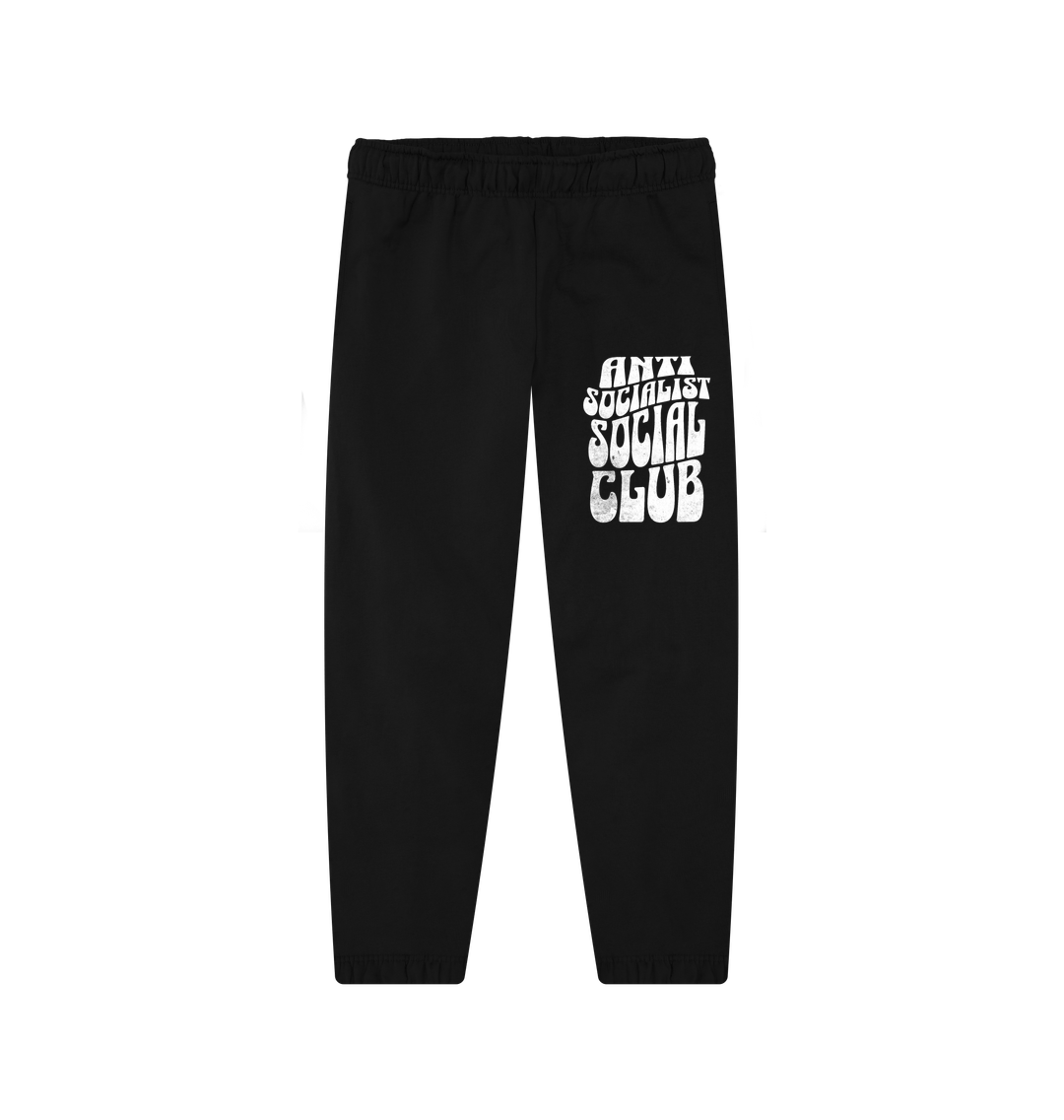 Black Anti Socialist Social Club 100% Organic Cotton Sweatpants (Unisex)