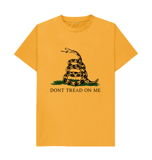 Mustard Don't Tread On Me Gadsden Flag 100% Organic Cotton T-Shirt