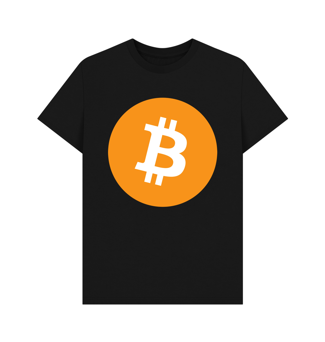 Black Bitcoin Logo BTC 100% Organic Cotton T-Shirt