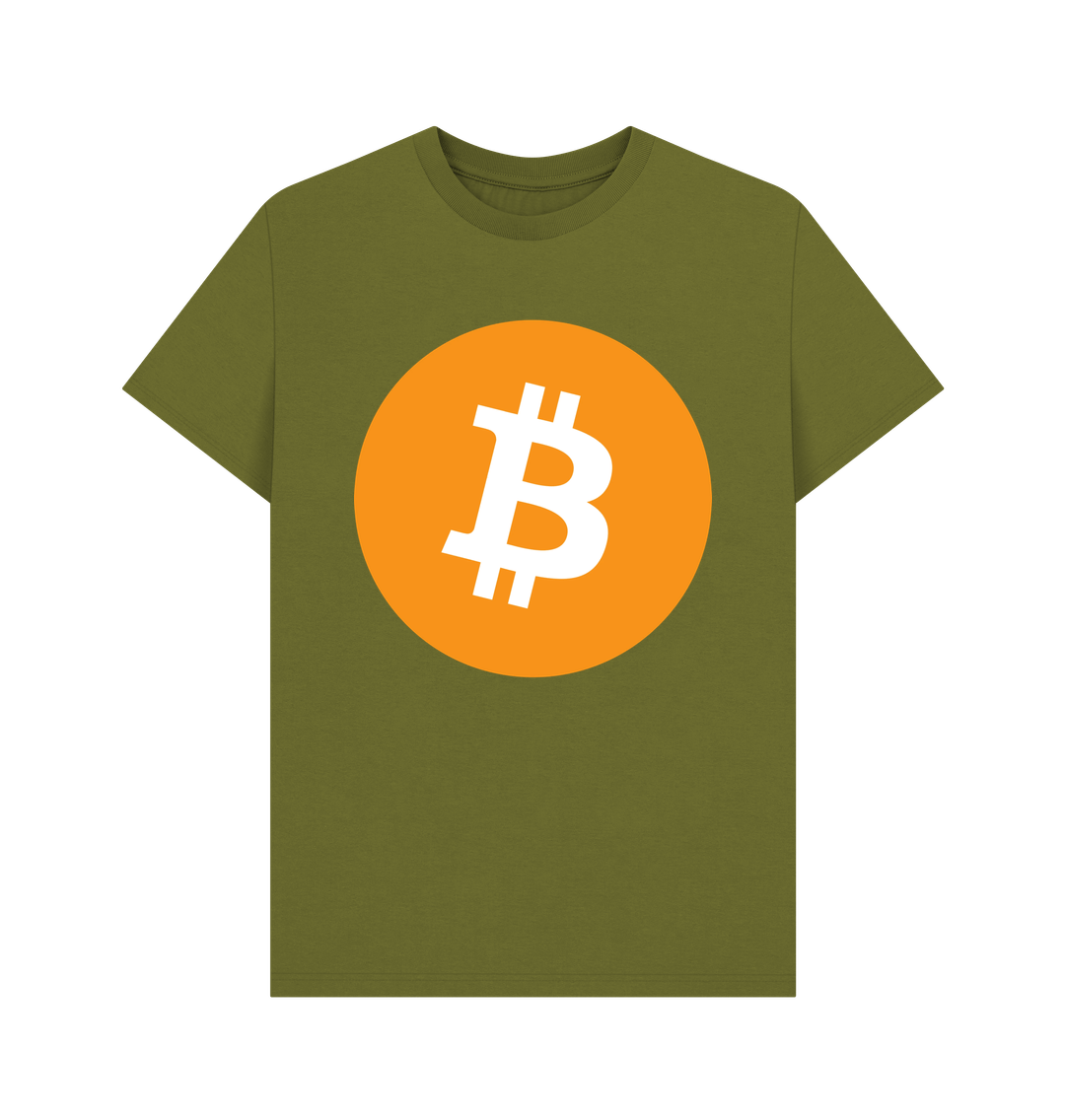 Moss Green Bitcoin Logo BTC 100% Organic Cotton T-Shirt