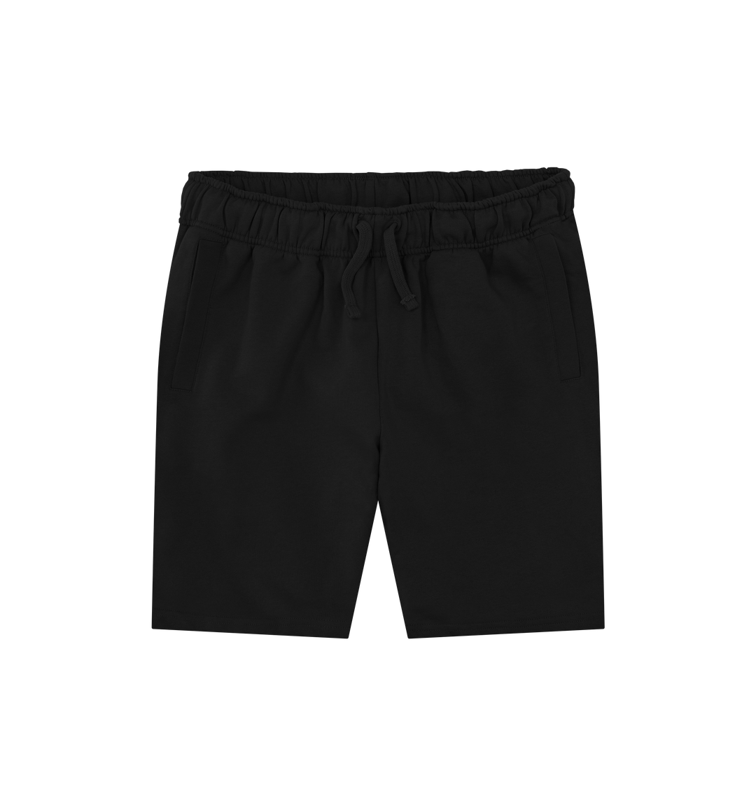 Black 100% Organic Cotton Shorts (Blank, With No Design Graphic)