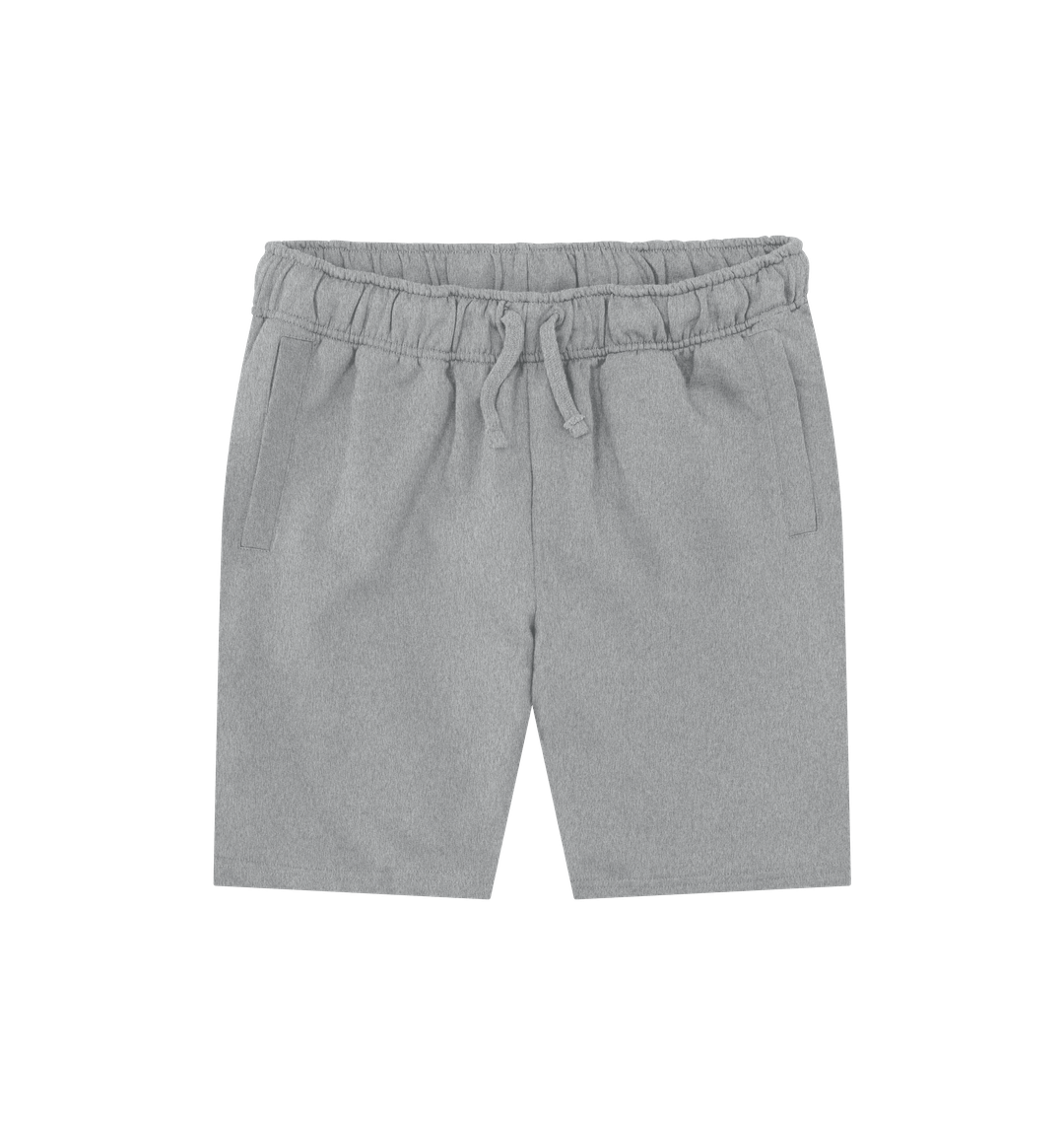 Athletic Grey 100% Organic Cotton Shorts (Blank, With No Design Graphic)